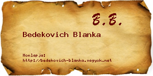 Bedekovich Blanka névjegykártya